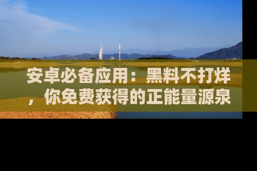安卓必备应用：黑料不打烊，你免费获得的正能量源泉！