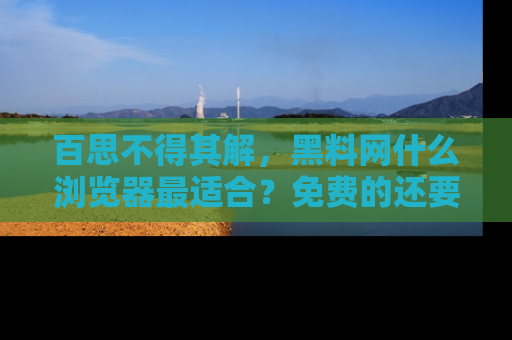 百思不得其解，黑料网什么浏览器最适合？免费的还要能吃瓜太难了！