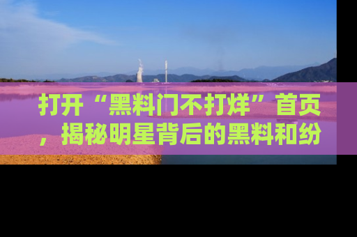 打开“黑料门不打烊”首页，揭秘明星背后的黑料和纷争真相！