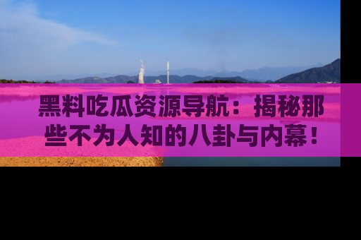 黑料吃瓜资源导航：揭秘那些不为人知的八卦与内幕！