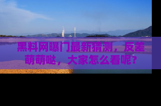 黑料网曝门最新猜测，反差萌萌哒，大家怎么看呢？