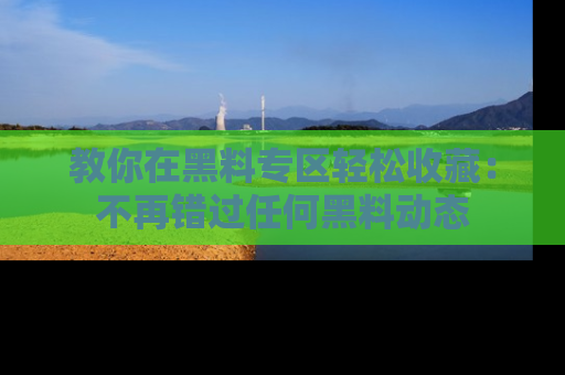 教你在黑料专区轻松收藏：不再错过任何黑料动态