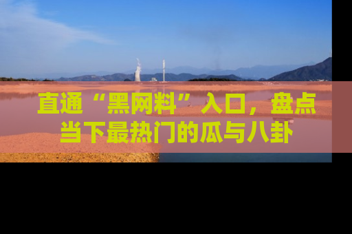 直通“黑网料”入口,盘点当下最热门的瓜与八卦