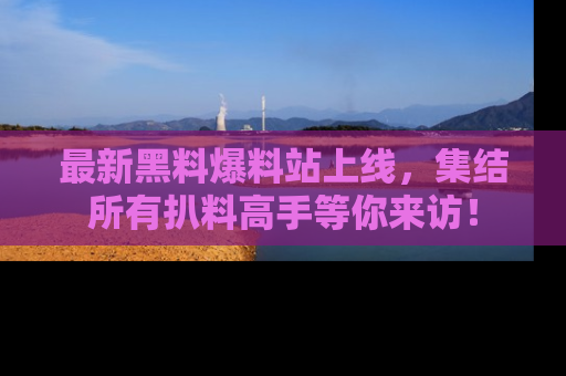 最新黑料爆料站上线,集结所有扒料高手等你来访!